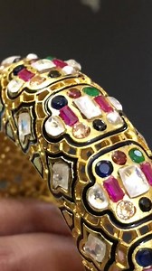 1.2K views · 28 reactions | 1gm gold plated studded with semi precious navratan stones luxury beauty originality guaranteed openable ping 8826689946 | Swar Jewels | Facebook