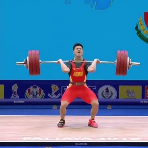 Shi Zhiyong legendary 190kg Power Clean & Squat Jerk opener | Gasps on the audience #weightlifting