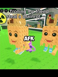 Trolling my friend in steal a brainrot 💀🥀