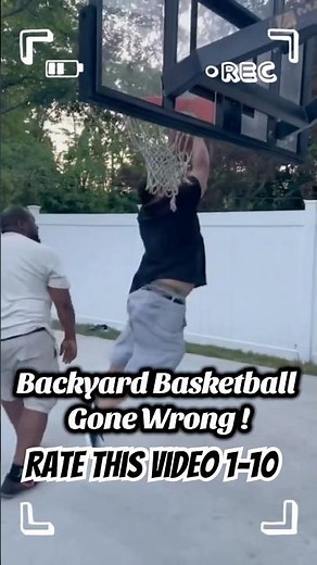 Momentum: Backyard Basketball Dunk Gone Wrong… Viral Fail After Insane Dunk #funnysports #basketball