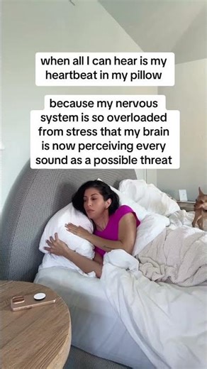 hearing your heartbeat in your pillow is called pulsatile tinnitus… #shorts