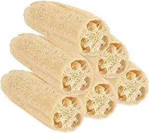 Mifoci 6 Pcs Natural Loofah Sponge 12 Inch Luffa Bath Shower Sponge Large Exfoliating Loofah Body Scrubbers Bath Loofahs for Men, Women, Adults, Spa, Beauty, Bathing, Face, Back, Skin, Daily Care