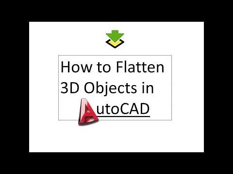 How to Flatten 3D to 2D in AutoCAD!!