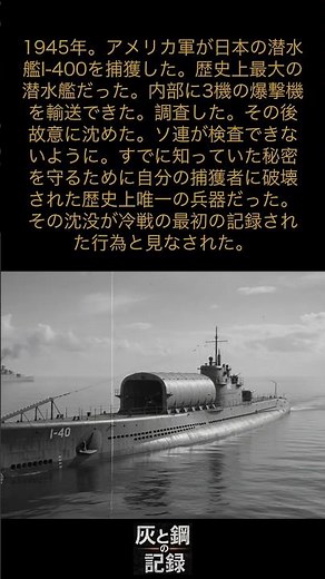 アメリカ軍はソ連に見られないように捕獲したばかりの歴史上最大の潜水艦を故意に沈めた