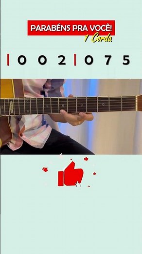 Aprenda ''PARABÉNS PRA VOCÊ” no Violão | SOLO PARA INICIANTES | Só 1 corda
