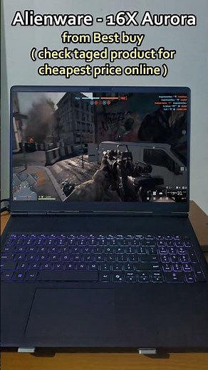 Alienware 16X Aurora 🔥 Intel Core Ultra 9 RTX 5060 from Best Buy 😍 #bestbuy #alienware #laptop