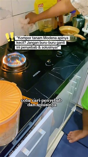 Kompor tanam Modena api kecil ini solusinya