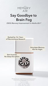 🛏️ Sits quietly on your nightstand - no noise, no disruption 🌙 Works during your natural sleep cycles for maximum effectiveness 🧬 Uses cutting-edge olfactory enrichment science (not aromatherapy) 💤 Gentle, soothing scents actually help you sleep better too 📊 Measurable results - track your memory improvement over time Forget expensive supplements you'll forget to take. Memory Air™ works automatically every night, improving your memory by up to 226% while you get the rest you need. It's like