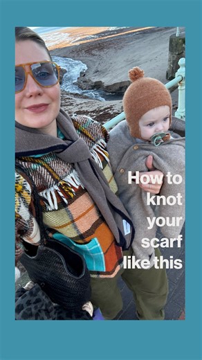 How I tie my scarf when I want it to look effortless (but stay put). Save for later | Second Stories