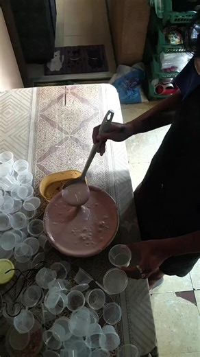 100pcs ice cream in a cup😊 #dessert #icecream #chocolate #cookiesandcream