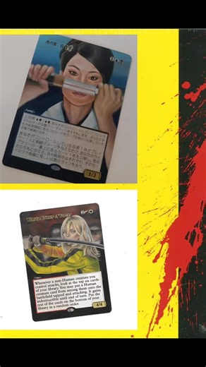 Azzurra Lupaxya Di Giuseppe on Instagram: "mtgalter #magicthegathering #mtgtcg #killbill O-Ren Ishii and The Bride from Kill Bill reference: frame film Kill Bill nfs LupaxyArt"