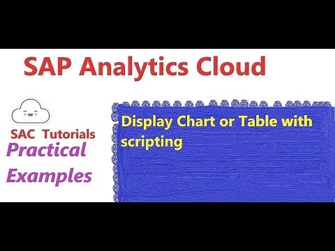 27. How to display Chart or Table in the Analytic application with Scripting in SAC(Analytics Cloud)