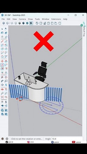 ✨Learn how to place an object along a curved line in SketchUp with Copy Along Curve Plugin