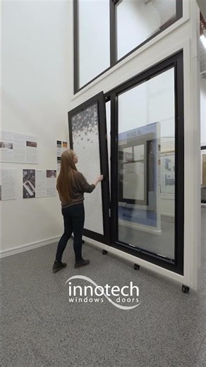 Tilt + Turn Door with Pleated Blind by Innotech Windows + Doors