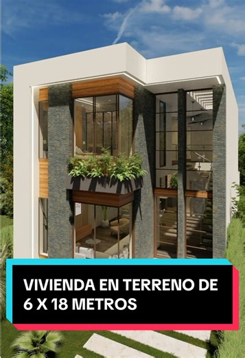 Planos vivienda en terreno de 6 x 18 metros! Características del proyecto: Primer nivel: - Espacio en entrada para 1 auto - Baño de visitas - Lavandería/ Bodega - Sala - Cocina - Comedor - Patio interior Segundo nivel: - 2 habitaciones similares - 1 baño compartido - 1 habitación en suite con baño privado y walk in closet. Resumen: 3 habitaciones - 3 baños #planos #casa #recorrido #casamoderna #creatorsearchinsights