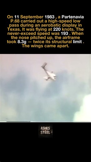 The Partenavia P.68 exceeded its Vne and its wings separated mid-flight in 1983