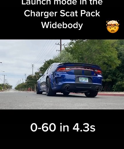 Launch Mode in the Dodge Charger Scat Pack Widebody! #scatpack #dodgecharger #srt #chargerscatpack #scatpackwidebody #hemi #launchcontrol
