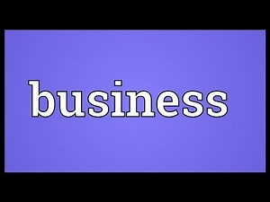 Business Meaning