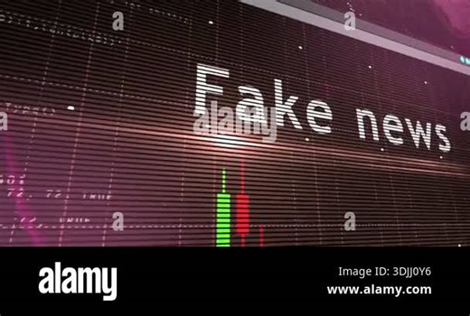Fake news charts and graphs diagram seamless and loopable 3d concept animation
