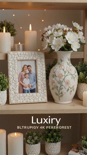 💎 Luxury Mosaic Photo Frame & Flower Vase | Budget DIY Decor