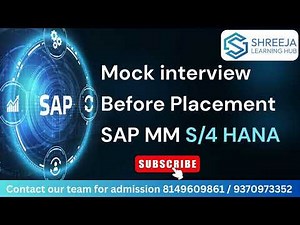SAP MM Mock Interview | Before Placement Interview | SAP S/4 HANA