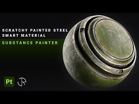 How to make a Scratchy Painted Steel material in substance 3d painter
