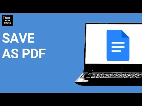HOW TO SAVE A GOOGLE DOC AS A PDF