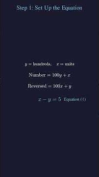 This 3-Digit Number Puzzle Will Trick You | Simultaneous Equations