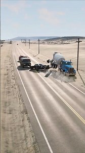 Realistic highway car crashes #171 #beamngdrive #gaming #shorts