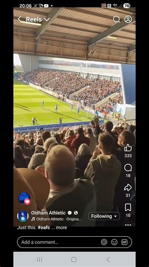 #oldhamathletic Winning Goal against #grimsbytown #christhebutcher