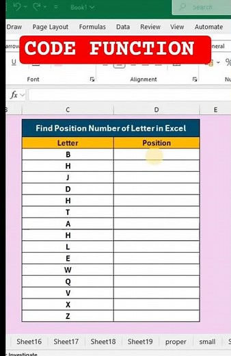 How to Use Code Function in Excel.