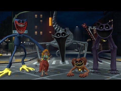 All Monsters from Poppy Playtime Chapter 3 Chased in the city AT NIGHT | Garry's Mod