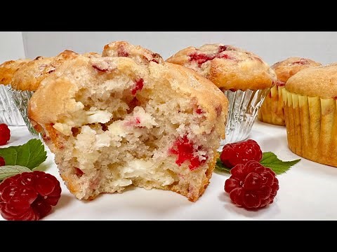 Raspberry Lemon Cream Cheese Muffins - Sweet Escape
