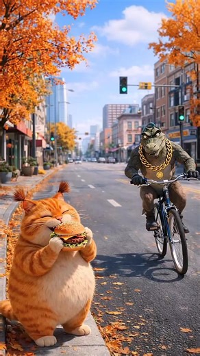 Crocodile Steals Burger from Cat: A Hilarious Encounter!