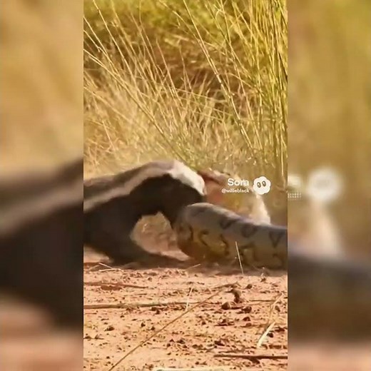 🔥 Two Honey Badgers vs Giant Anaconda | Relentless Fight From Start to Finish 🐍🦡🦡