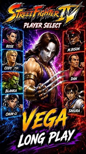 Vega Long Play | Street Fighter IV Player Select | Hardest Arcade Mode #shorts