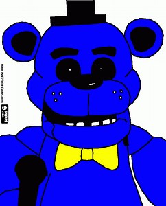 mira a freddy para colorear, mira a freddy para imprimir