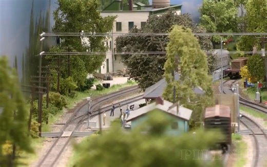 【模型轨道】HO比例轨道柴油火车模型沙盘