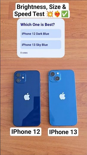 iPhone 12 vs iPhone 13 ⚡ Brightness + Size + Speed Test 🔥 HUGE Performance Upgrade? 😱 #shorts #fyp