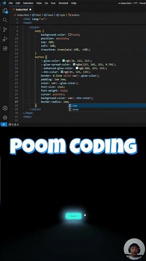 Neon Button Hover #design #coding #creativewebsite #staticwebsitedesign #html5 #programming#animated