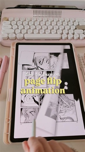 TURN Your Tablet into a KINDLE 🧸🤍 How to Turn on Page Flip Animation!