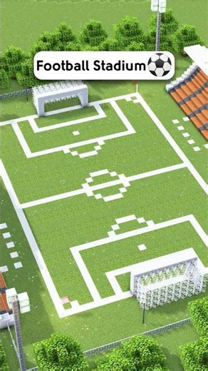 Minecraft Tutorial: Football Stadium⚽ #minecraft