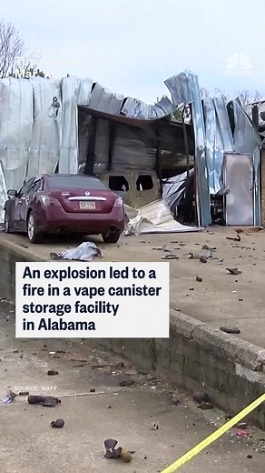 An explosion led to a fire in a vape canister storage facility in Alabama. | NBC News