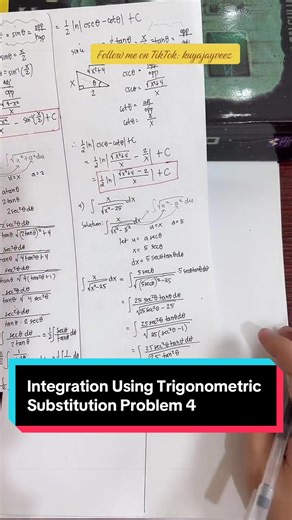 Integration Using Trigonometric Substitution Problem 4