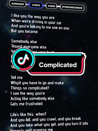 🎶Complicated🎶 By. Avril Lavigne. 2002 (Cover) #creatorsearchinsights #Complicated #song #tiktok #trending