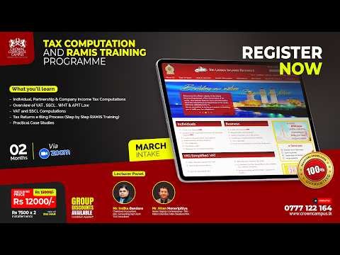 Induction of Tax Computation and RAMIS Training Programme | March 2026