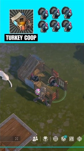 TURKEY COOP IS OP? FARM INFINITE TURKEYS AT YOUR BASE! #lastdayonearth #shorts