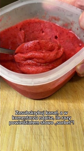 🍓 Domowy sorbet z 3 składników #sorbet #lody #jedzenie #truskawka #przepis #shorts