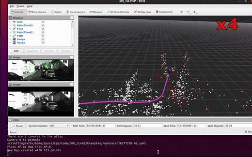 orbslam3的ros版运行开源数据kitti00(单目)