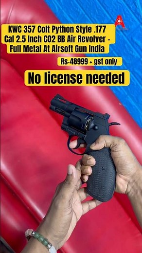 KWC 357 Colt Python Style .177 Cal 2.5 Inch CO2 BB Air Revolver - Full Metal #kwc #kwc357 #co2airgun